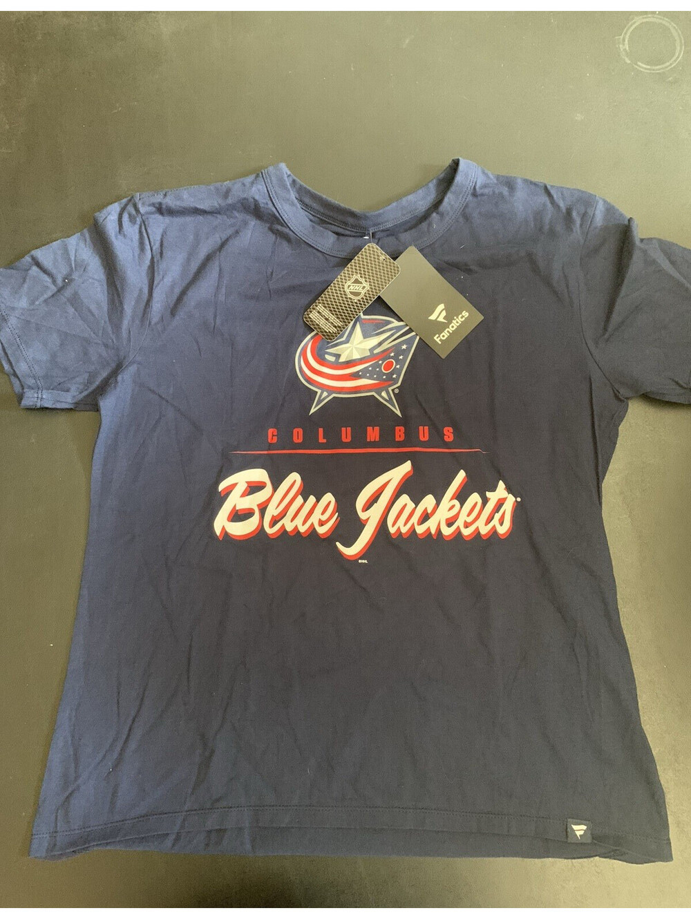 Fanatics NHL Columbus Blue Jackets Tee Small NWT Navy